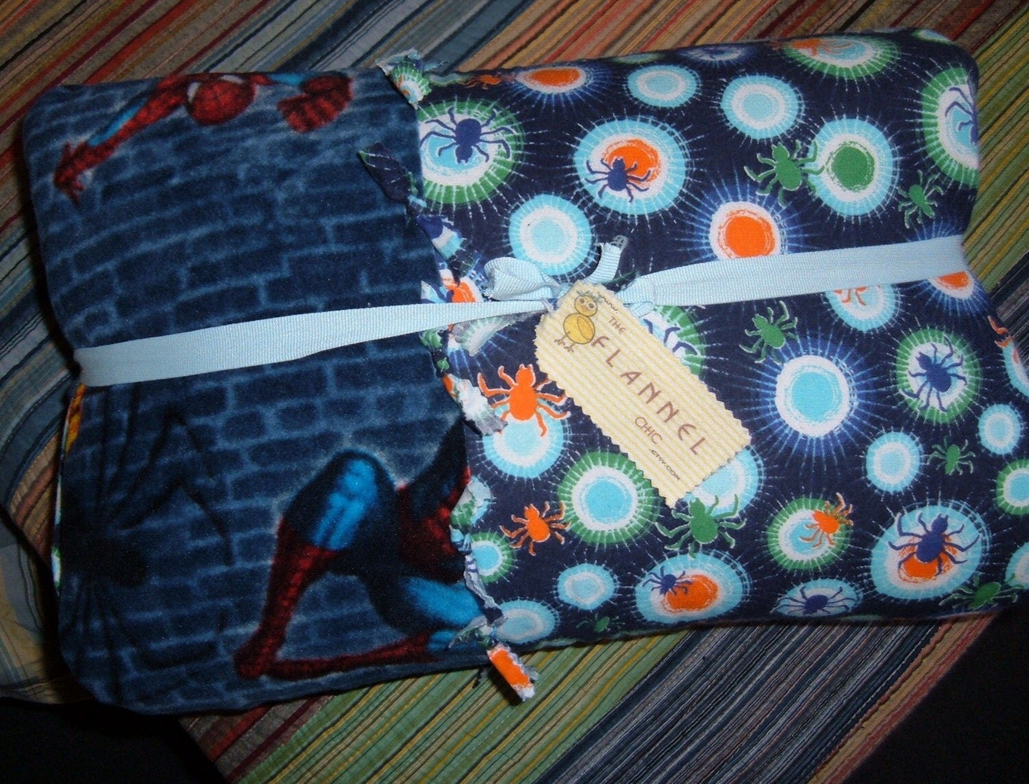 Spiderman boy nap mat by theflannelchic on Etsy