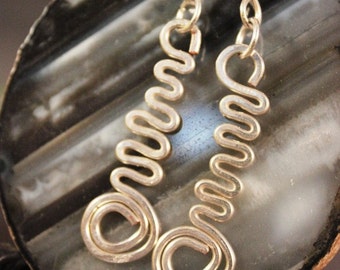 Sterling Silver Squiggle Earrings