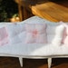 Dollhouse Miniature Shabby Chic Distressed Pink and White Sofa
