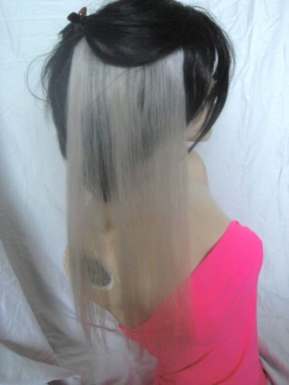 18 INCH Silver White Ash Blonde Human Hair Extension