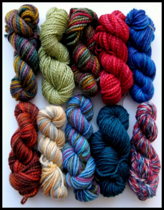 Sock Yarn Mini Skeins by LismiKnits on Etsy