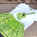 Lime Green Bandana Skirt Set Size 2T with Western Guitar Applique Shirt