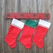 Christmas Stocking Hanger Rack Red with Green Stars