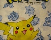 Pokemon  twin FITTED    Nintendo bed sheet reclaimed fabric