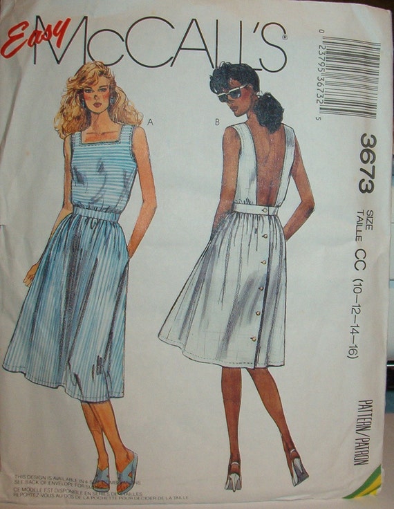 Sewing Pattern Backless Dress If you got it flaunt it.