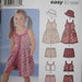 Simplicity 5540 toddler Girls pattern summer wardrobe sz 3 thru 8