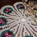 White and Purple Crochet Doily