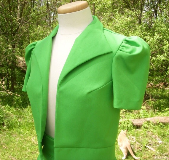 70s Kelly Green Charlie's Angels Pant Suit by TheVintageGang