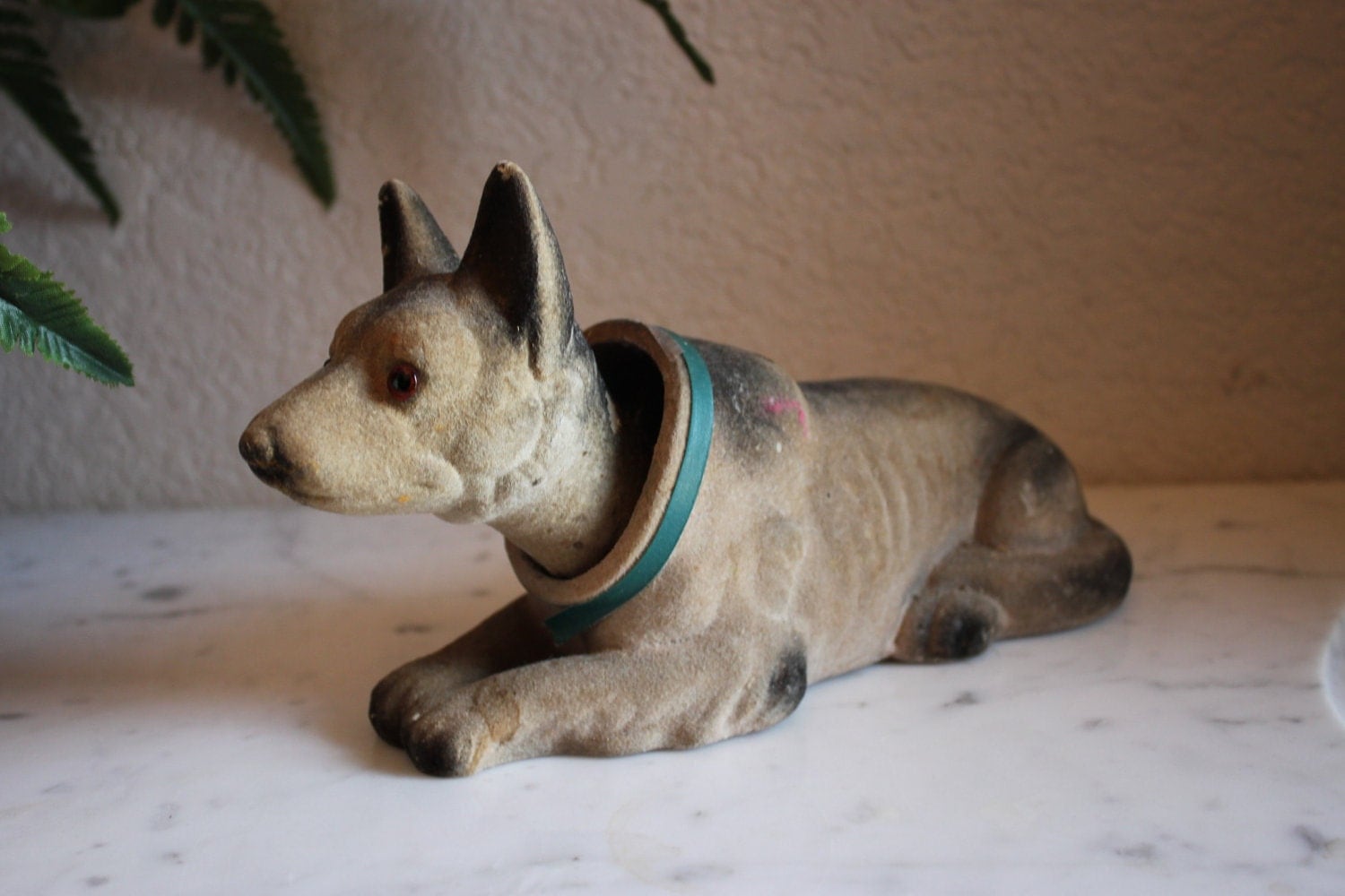 Vintage German Shepherd Nodding Nodder head dog Retro Kitschy