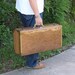 Vintage Metal Suitcase, Large Travel Bag, Storage, Display