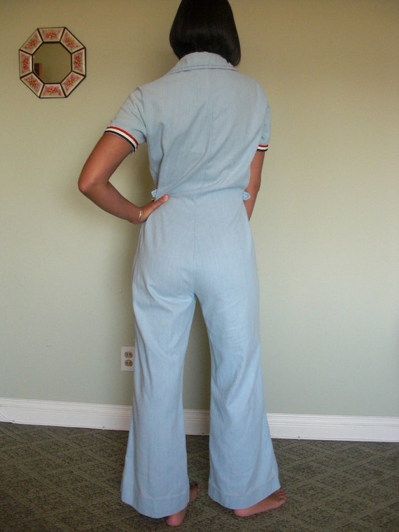 Vintage 1970s Denim Charlies Angels Jumpsuit