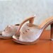 Vintage 70s Suede & Wood Summer Platform Sandals 7.5