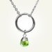 August Birthstone, Peridot Necklace, Peridot Jewelry, Green Gemstone ORBIT NECKLACE with Peridot.