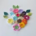 Crochet Flowers, 24 pieces, Fairytale Crochet Flowers