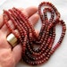 Shaded Red Spinel faceted rondelles, 7" inch half strand, 2 - 5.5mm (11w94)