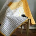 Elephants and dots in yellow and grey quilt - kid or lap blanket