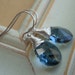 Blue Crystal Earrings, Swarovski Denim Blue Wire Wrapped Crystal Briolettes. Sky.