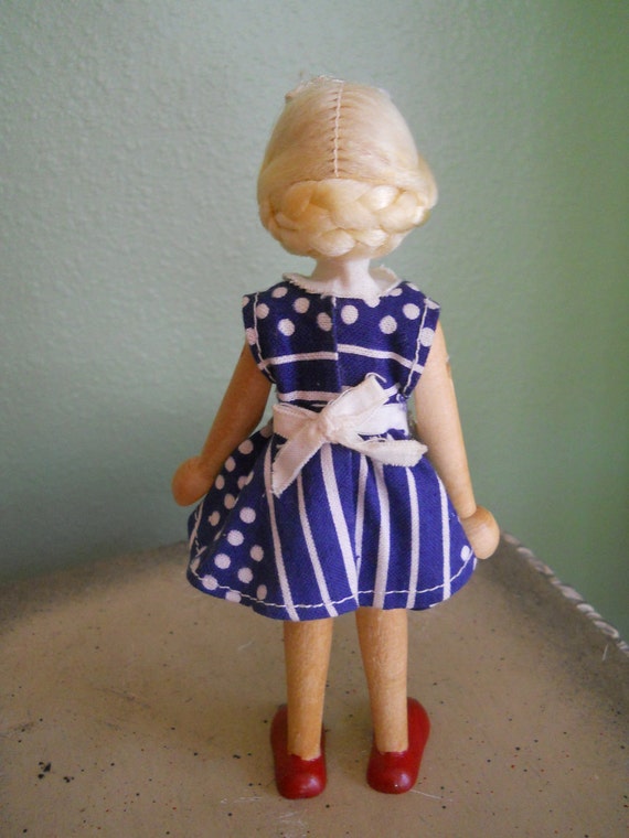 Wooden Clothespin Doll Made in Poland