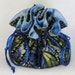 Butterfly Wings--Satin Brocade Travel Tote--Jewelry Organizer Drawstring Pouch----Medium Size