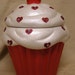 Valentine Bling Cupcake Jar Red