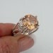 Jewela Sterling Silver Sunny Champagne Quartz Ring size 7 READY TO SHIP (rd r100
