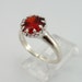 Sterling Silver Red Garnet Ring size 6.5 READY TO SHIP (rd r100