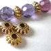 30 spacer beads antiqued gold 13.5mm 4mm lead free