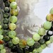 30 Gemstone beads green agate quartz assorted sizes moss1