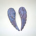 Raven Wings Iridescent Large Metal Wings Pendants