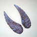 Raven Wings Iridescent Large Metal Wings Pendants