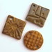 3 Ceramic Links or Pendants in Browns by Clay Designs by glee