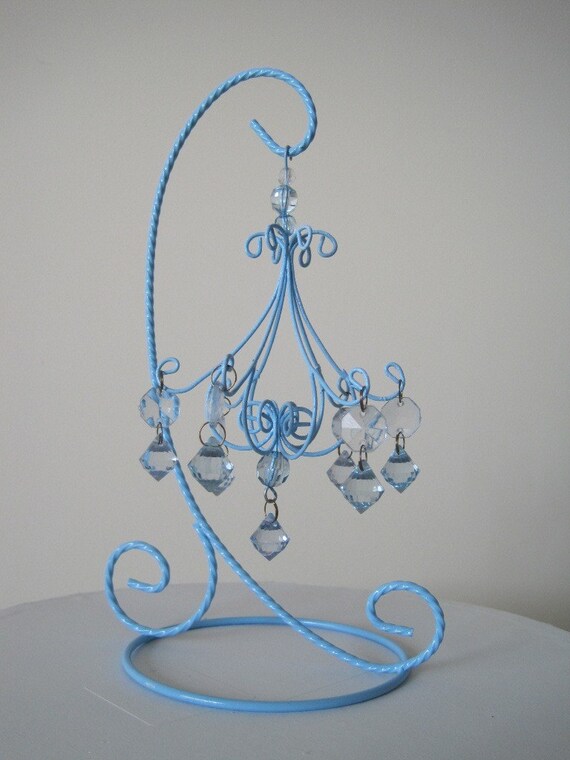 Items similar to Aqua Blue Chandelier Cake Topper MADE TO ORDER on Etsy