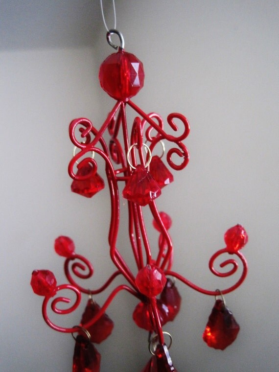 Mini Red Car Chandelier Unlit
