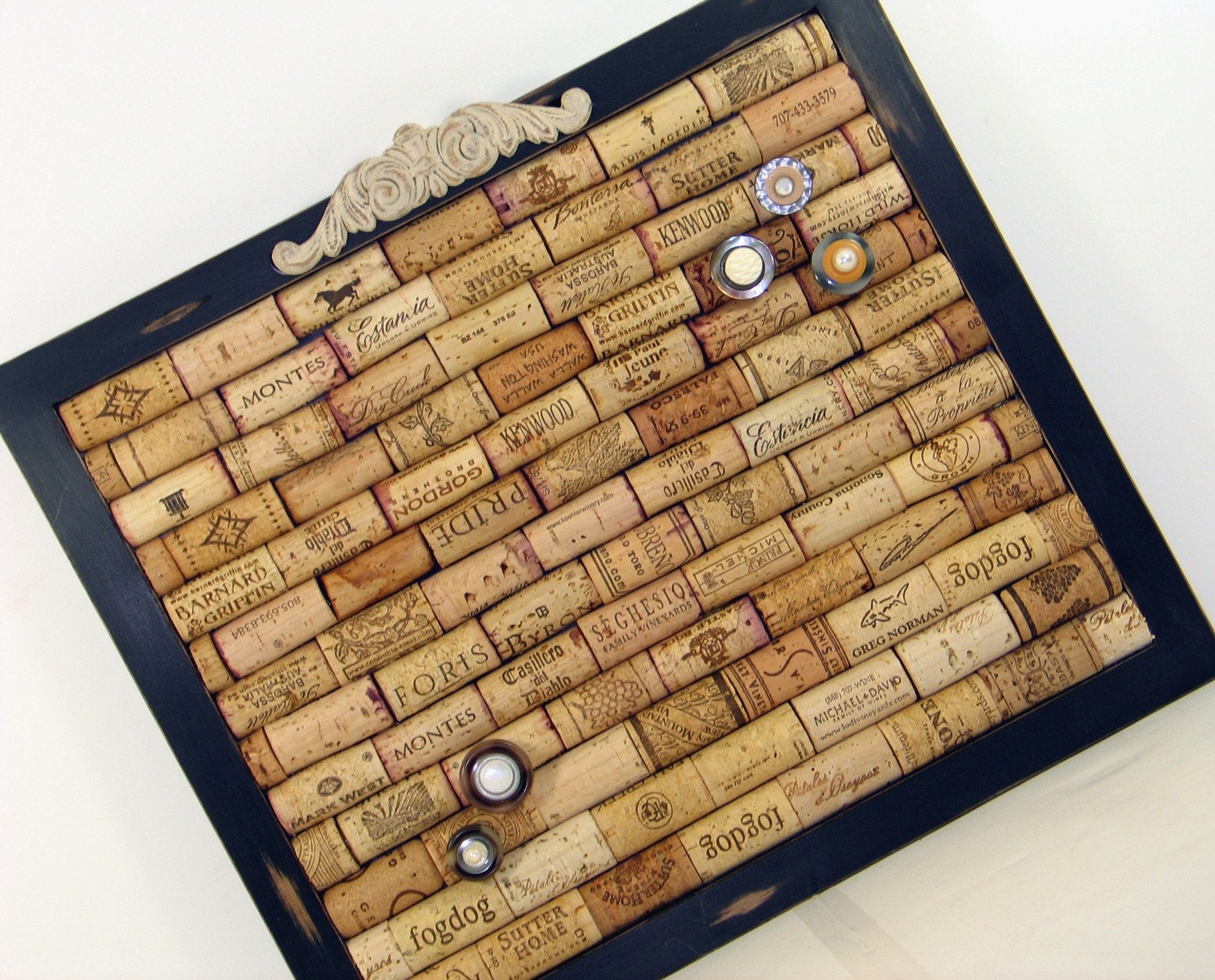 Rustic Wine Cork Bulletin Board 15x13 by 4EyesAndEars on Etsy