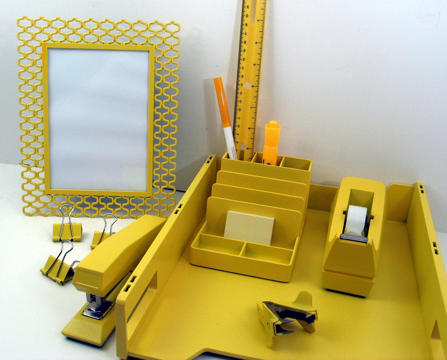 Sunny Yellow Desk Accessory Set