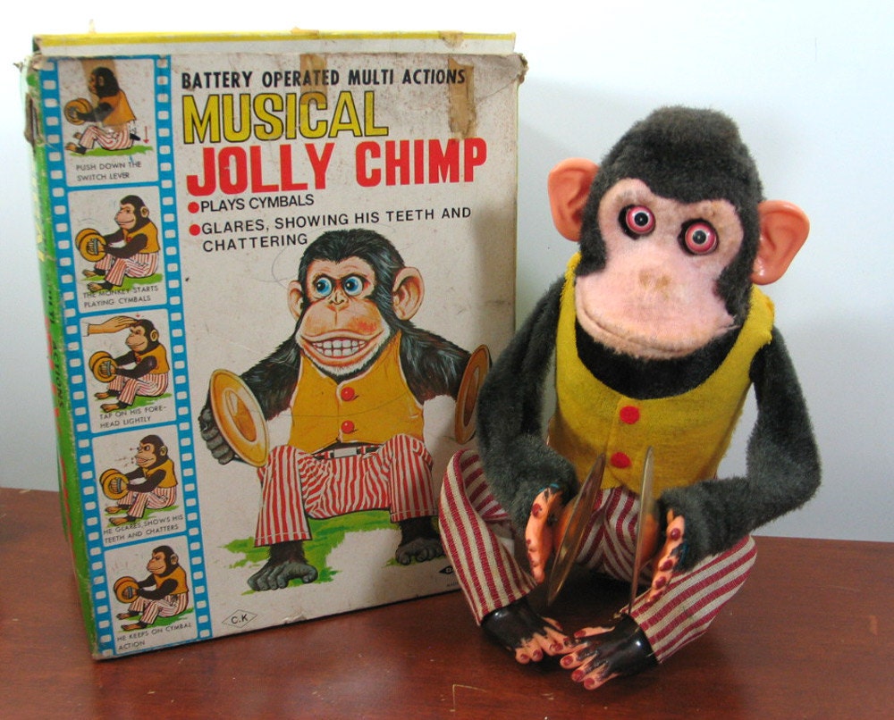 Vintage Musical Jolly Chimp No 7061 by 4EyesAndEars on Etsy