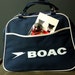 Vintage 1960s BOAC Travel Cabin Bag - Mint