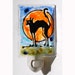 Cat Night Light Fused Glass Halloween Night Light Wall Light Fixture Pumpkin Orange Moon Spooky Kitty