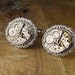 Steampunk Cufflinks Vintage Bulova Watch Movement Mens Gear Cuff Links by Steampunk Vintage Design