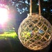 9 inch Hanging Crocheted Glass Globe, Tea Light Candle Lantern