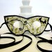 Green and Black Witch's Cats Eye Masquerade Mask