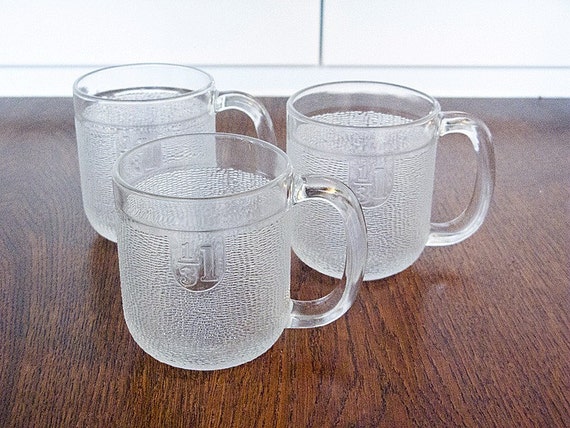 Set Of 3 Vintage Iittala Krouvi Glass Beer Mugs By Modapple