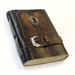 Vintage Large Leather Art Journal, Aged Paper, Vintage Key Hole