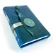 RESERVED FOR VIVIAN - Orientalia - Leather Journal - Topaz Blue Handbound Notebook