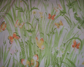 Beautiful Vintage Orange Butterflies STANDARD Pillowcases - Reclained Bed Linens