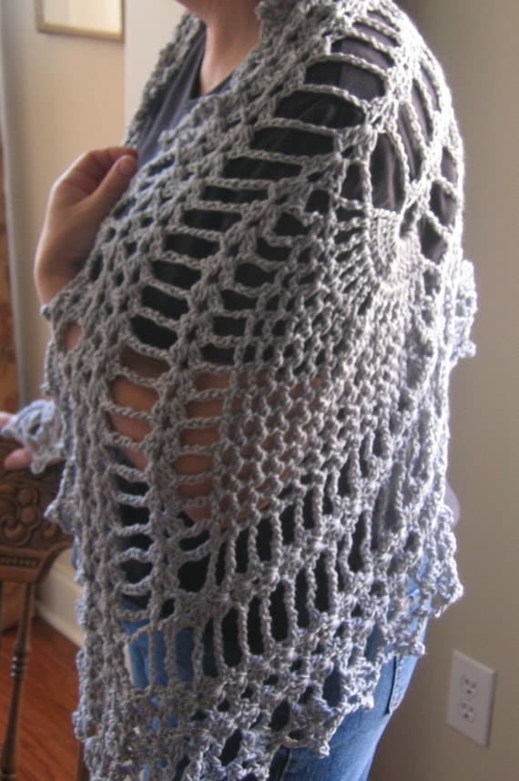 Crochet Pineapple Lace Shawl Pattern