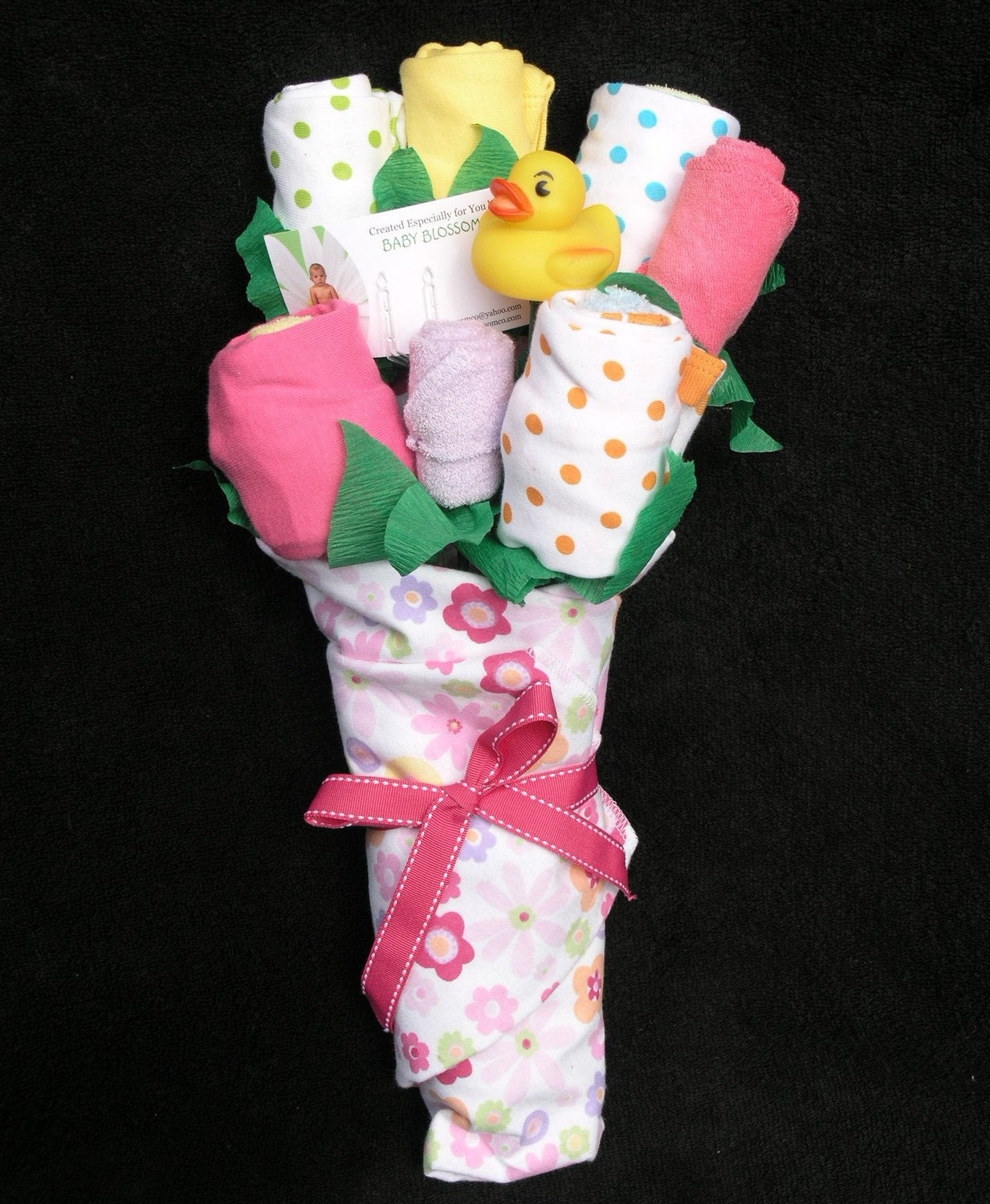 Baby Girl T Flower Onesie Bouquet