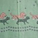 Vintage Border Fabric - Cats and Dogs on Green Gingham Check - 34 x 53