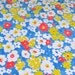 Vintage Tablecloth - Terry Cloth Floral - 60 inch Round