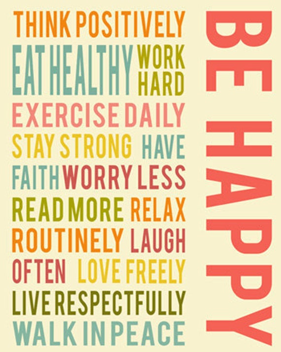 Be happy positive life quotes typography quote inspirational